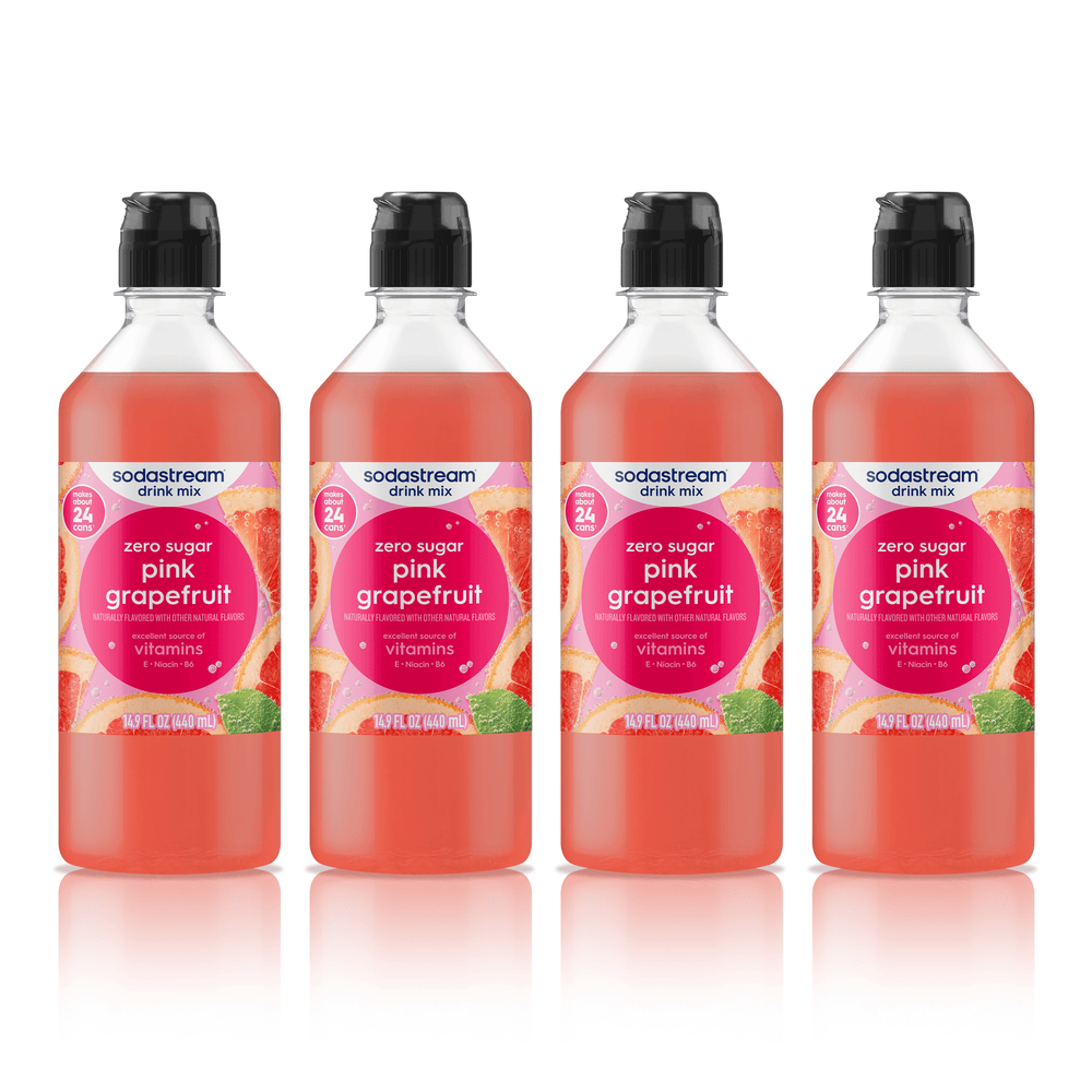 Sodastream Classics® Pink Grapefruit Zero Sugar Drink Mix 4 Pack 440ml – 1