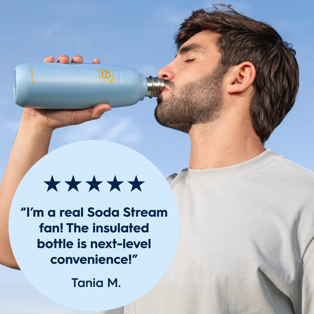 Sodastream Fizz & Go™ Insulated Stainless Steel Carbonating Bottle Arctic 30.4 oz – 2